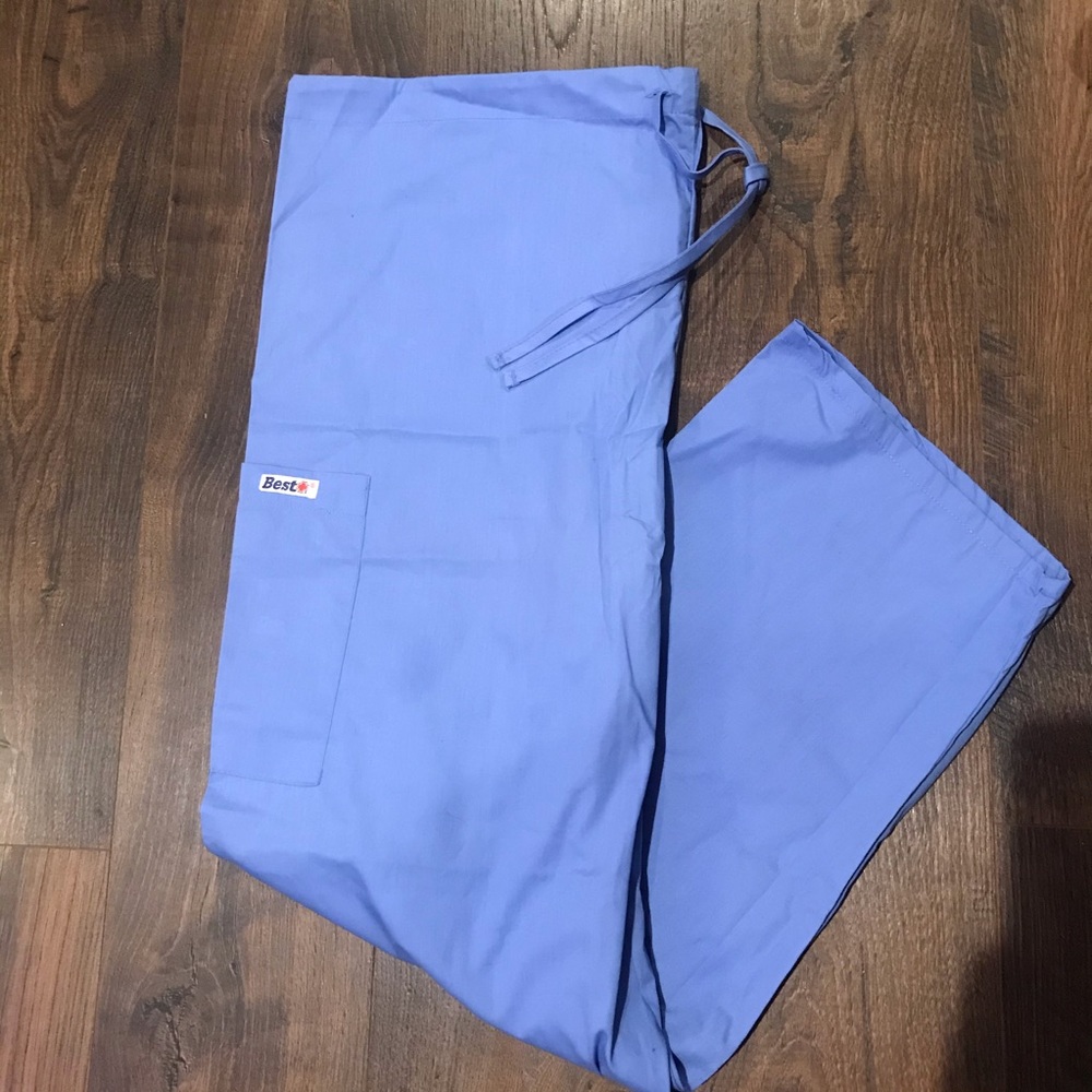 Ceil blue drawstring scrub pants